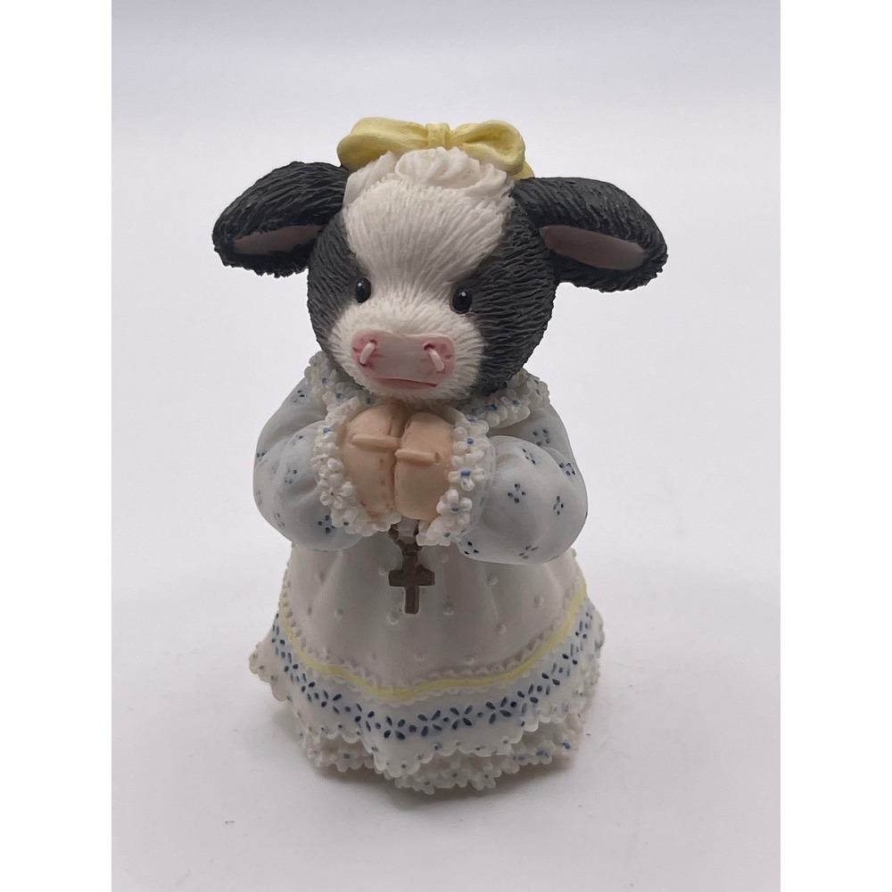 Enesco‎ Mary Moo Moos Bless Moo On This Day Cow Figurine 1998 468924